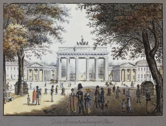 A Brandenburgi kapu, Berlin (toll, tinta és WC papíron)